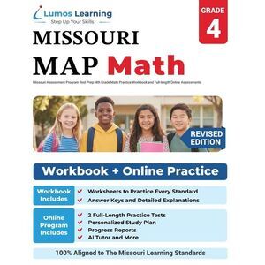 Missouri Assessment Program Test Prep: 4th Grade Math Practice Workbook and Full